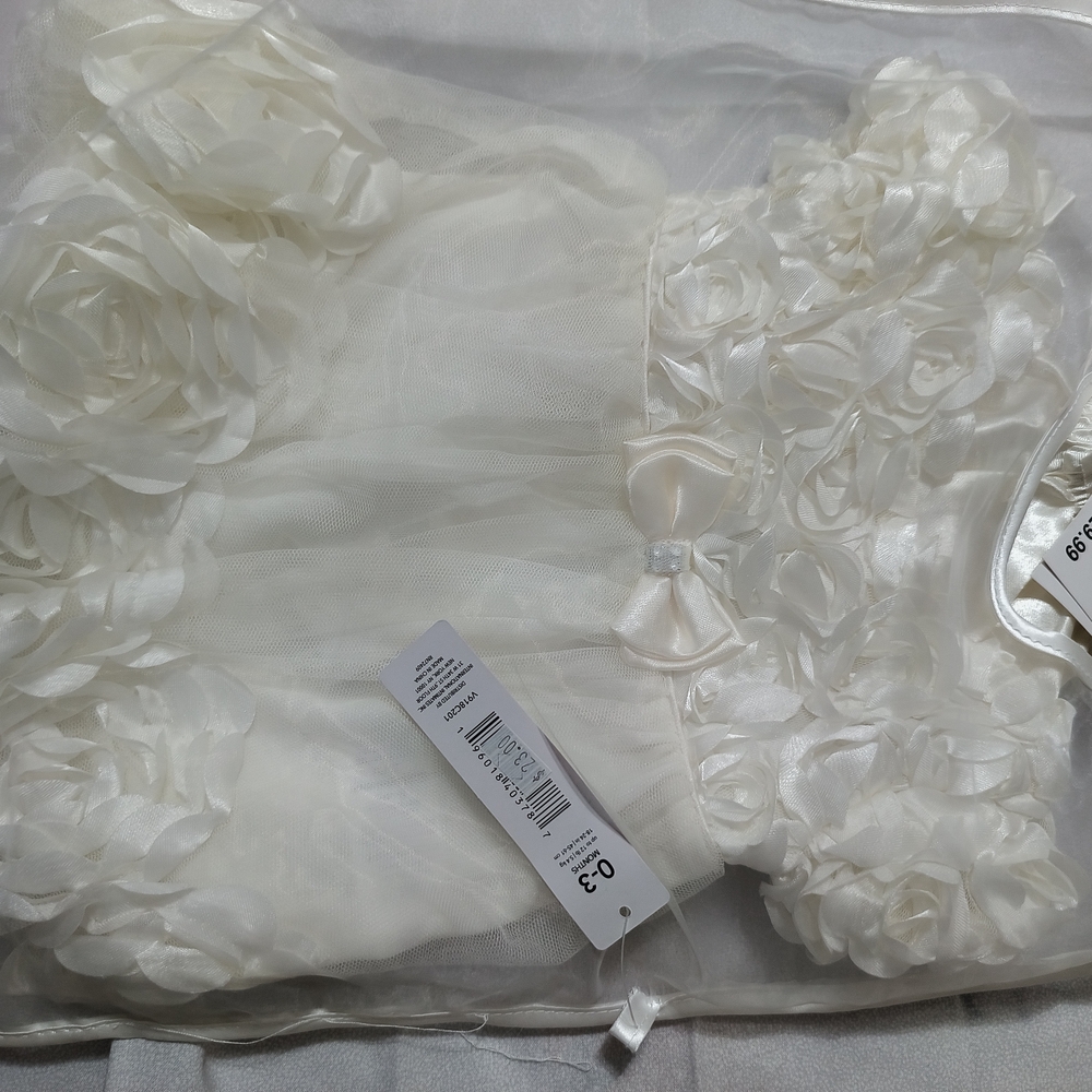 Elegant White Floral Kids Dress